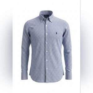 Polo by Ralph Lauren Classic Fit Navy, Lt Blue, Grn, Pnk Checked Button-Down Top